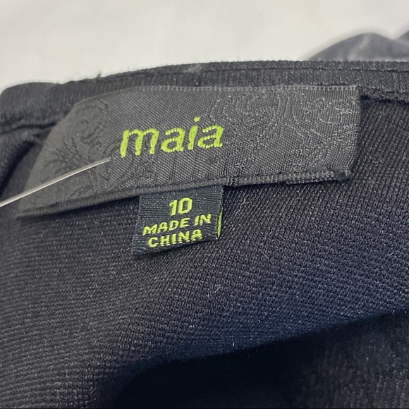 Maia Gray & Black Color Block Dress Size 10 - Picture 9 of 16